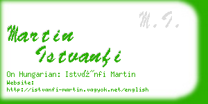 martin istvanfi business card